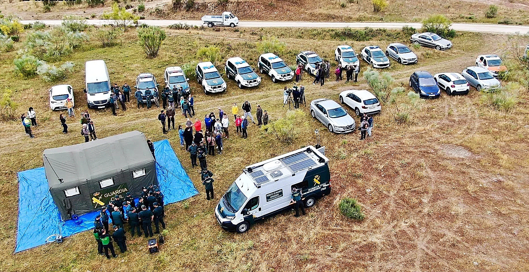 Despliegue en localidad cacereña de Bohonal de Ibor, el pasado 8 de mayo, para intentar localizar a Rosalía Cáceres, desaparecida el 25 de mayo de 2020.