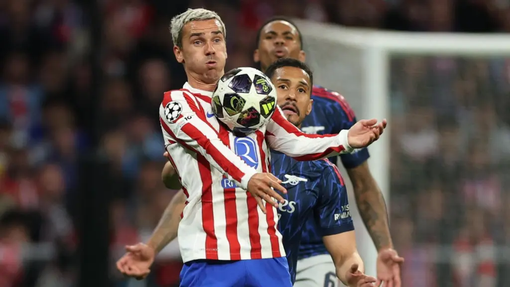 Griezmann, en su último partido europeo en el Metropolitano.