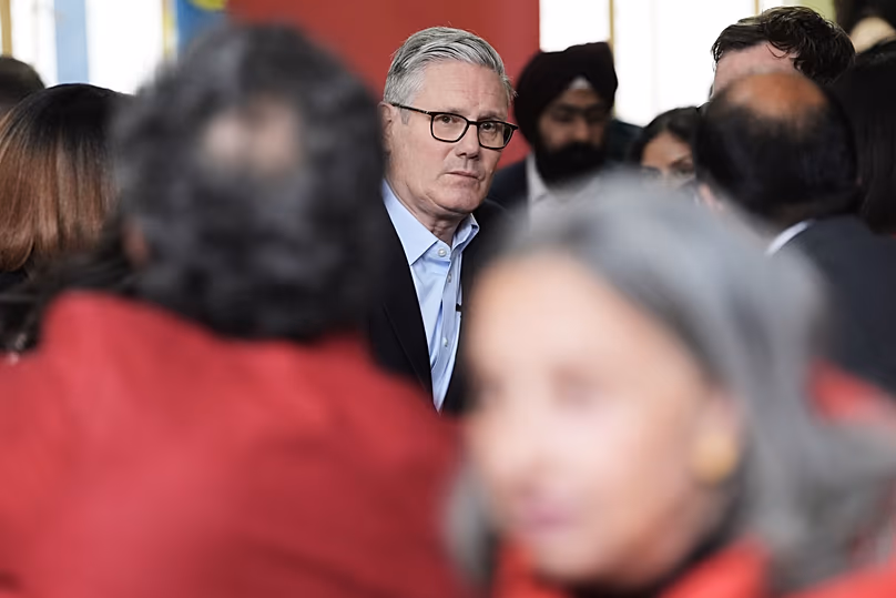 Britain's Prime Minister Sir Keir Starmer meets Labour Party members at Kingsdown Methodist Church Hall in London, 8 May, 2026