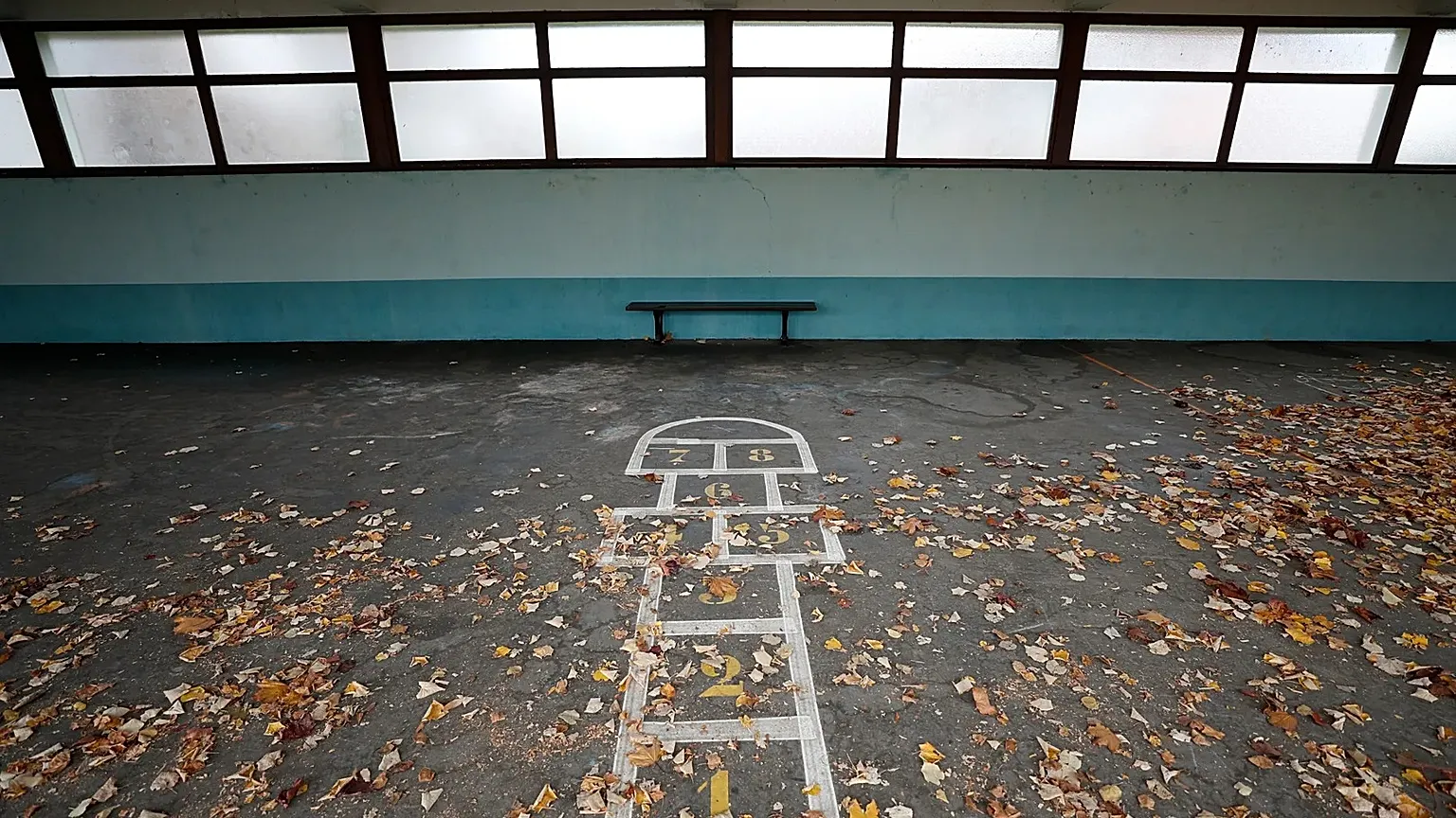 The playground of a school in Strasbourg, in eastern France, on Monday 2 November 2020.