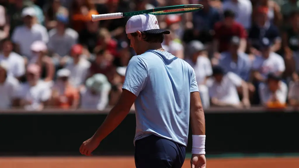 Kovacevic durante el partido contra Jódar en Roland Garros.
