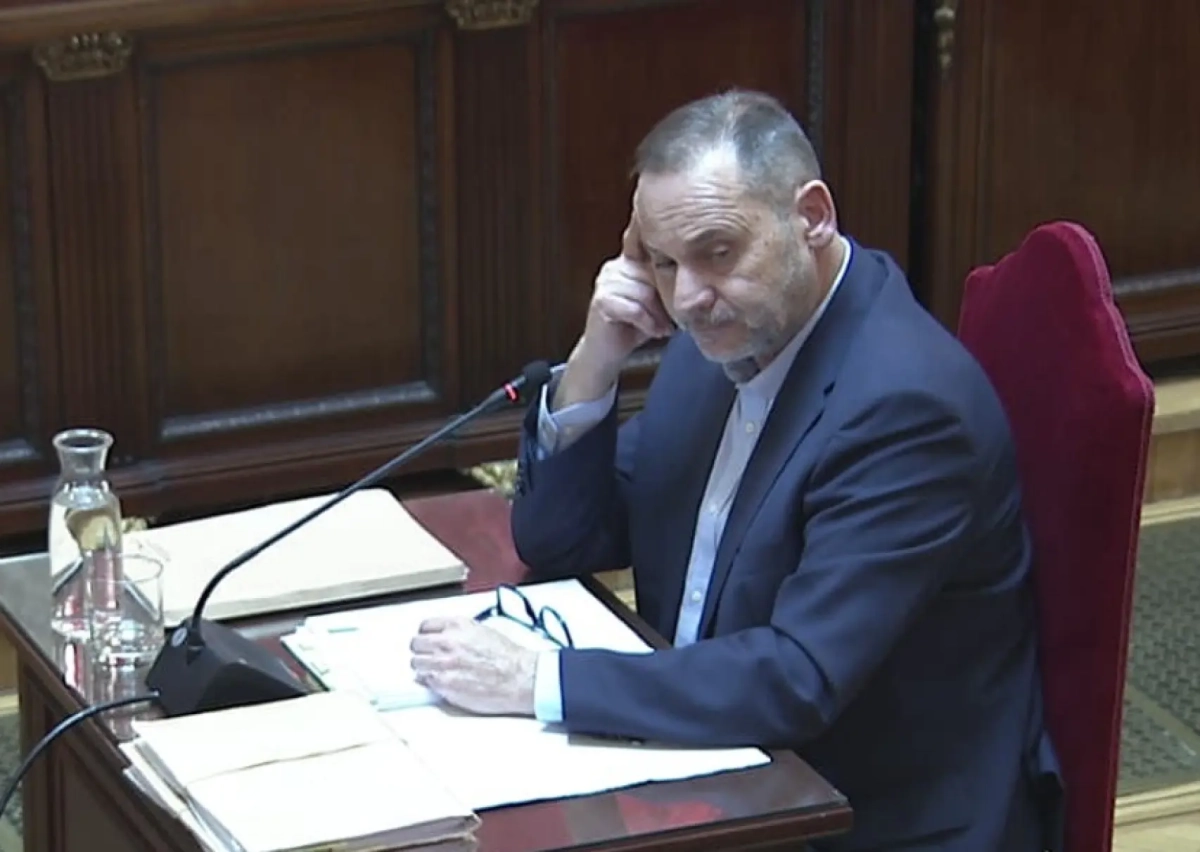 El exministro y exnúmero tres del PSOE José Luis Ábalos, el pasado lunes durante su declaración como acusado ante la Sala Penal del Supremo./