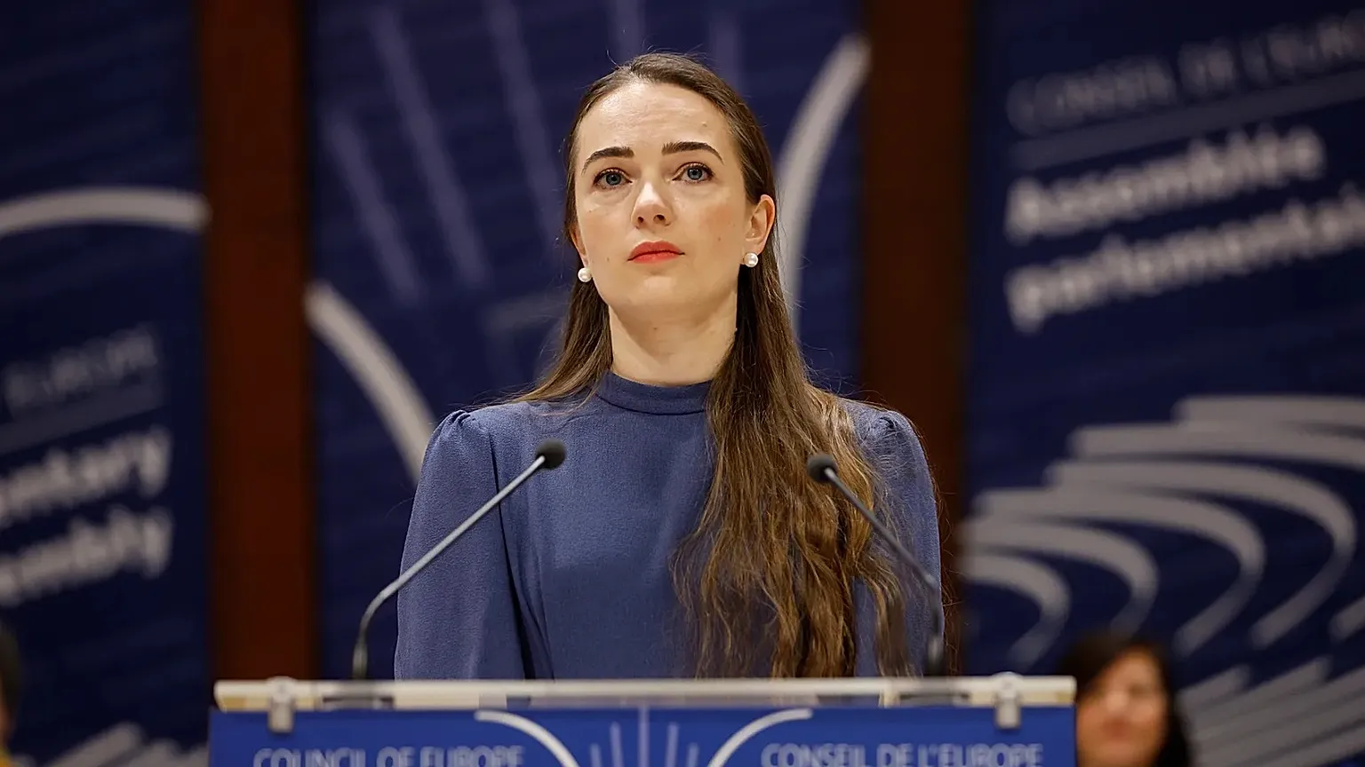  FILE: Oleksandra Matviichuk, a Ukrainian human rights lawyer at the Council of Europe Parliamentary Assembly (PACE) in Strasbourg, France, Jan.26, 2023. 