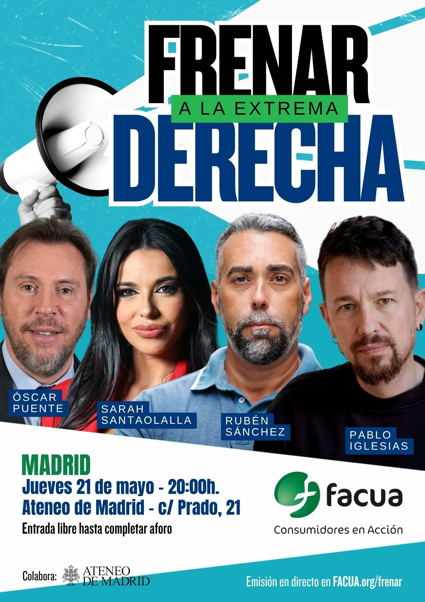 Cartel del acto en el que participará Puente.