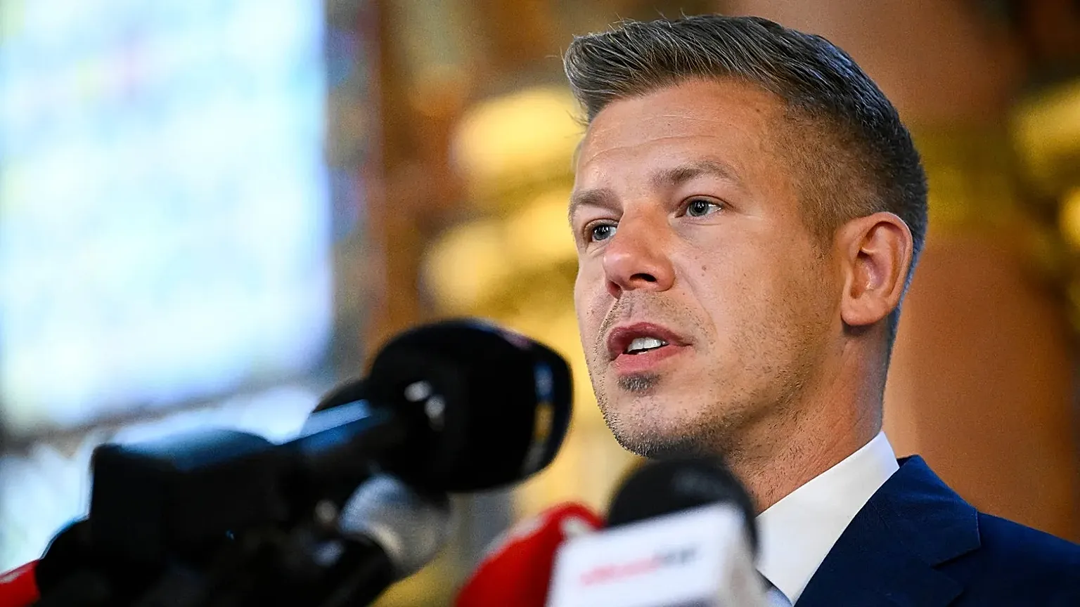 Hungary’s Prime Minister-elect Péter Magyar at the Parliament building in Budapest, 17 April, 2026