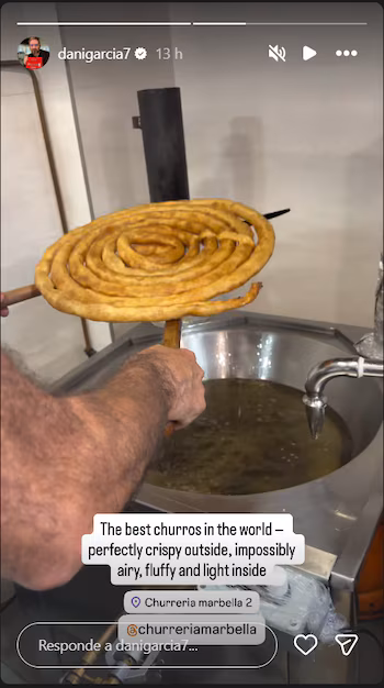 Dani García recomienda su churrería favorita en Marbella (Insatgram / @danigarcia7)
