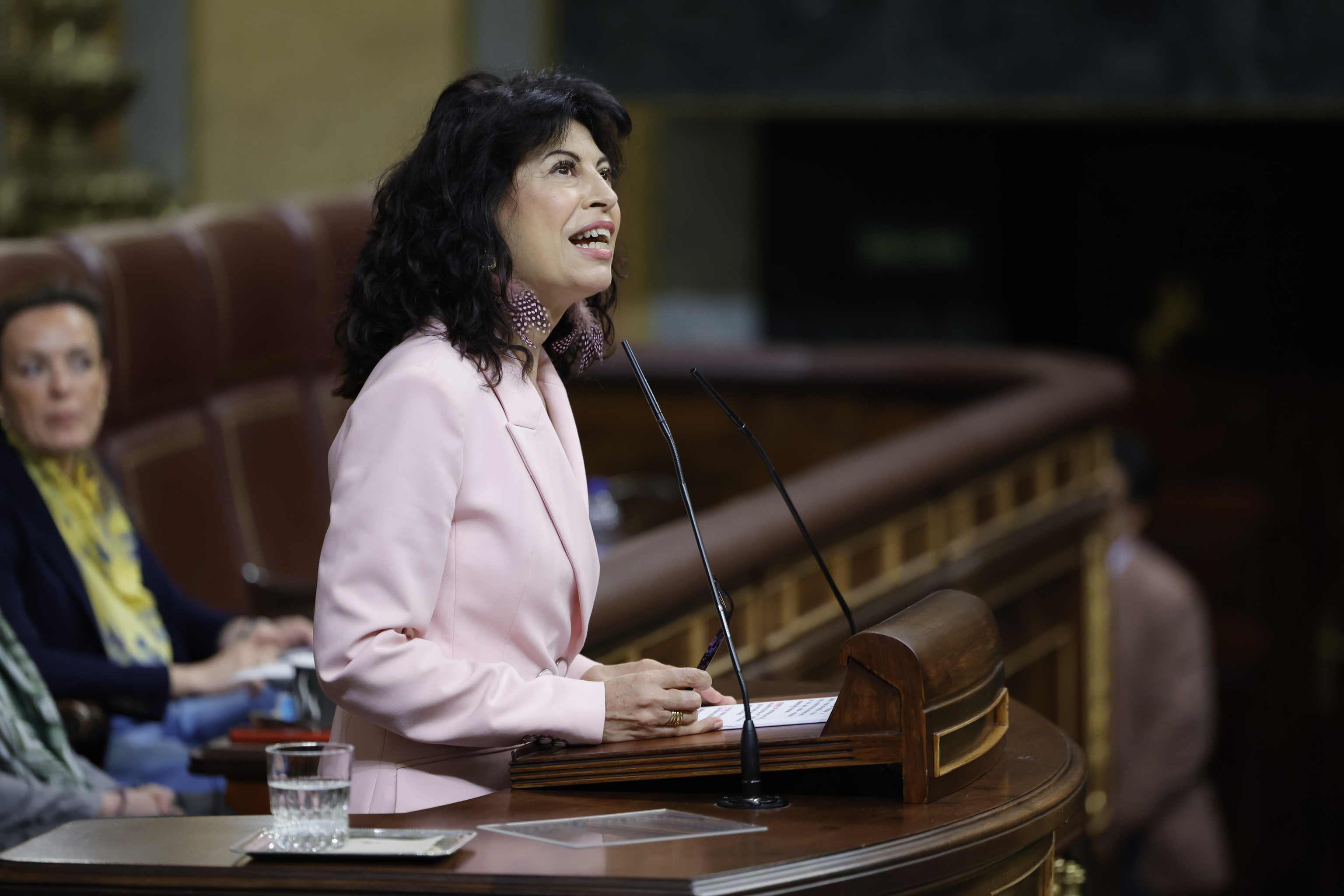 La ministra de Igualdad, Ana Redondo, hoy en el Congreso.