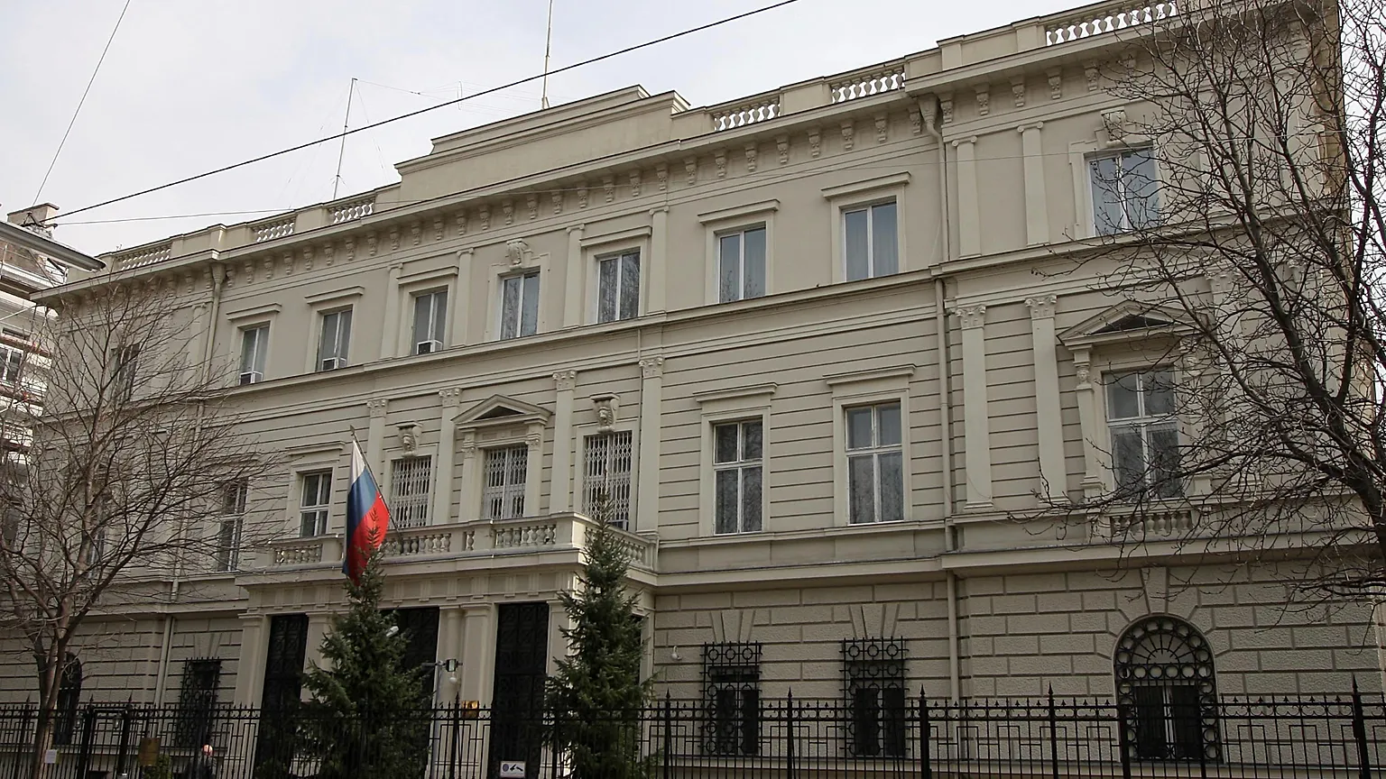 A view of the Russian embassy in Vienna, Austria, on March 19, 2010.