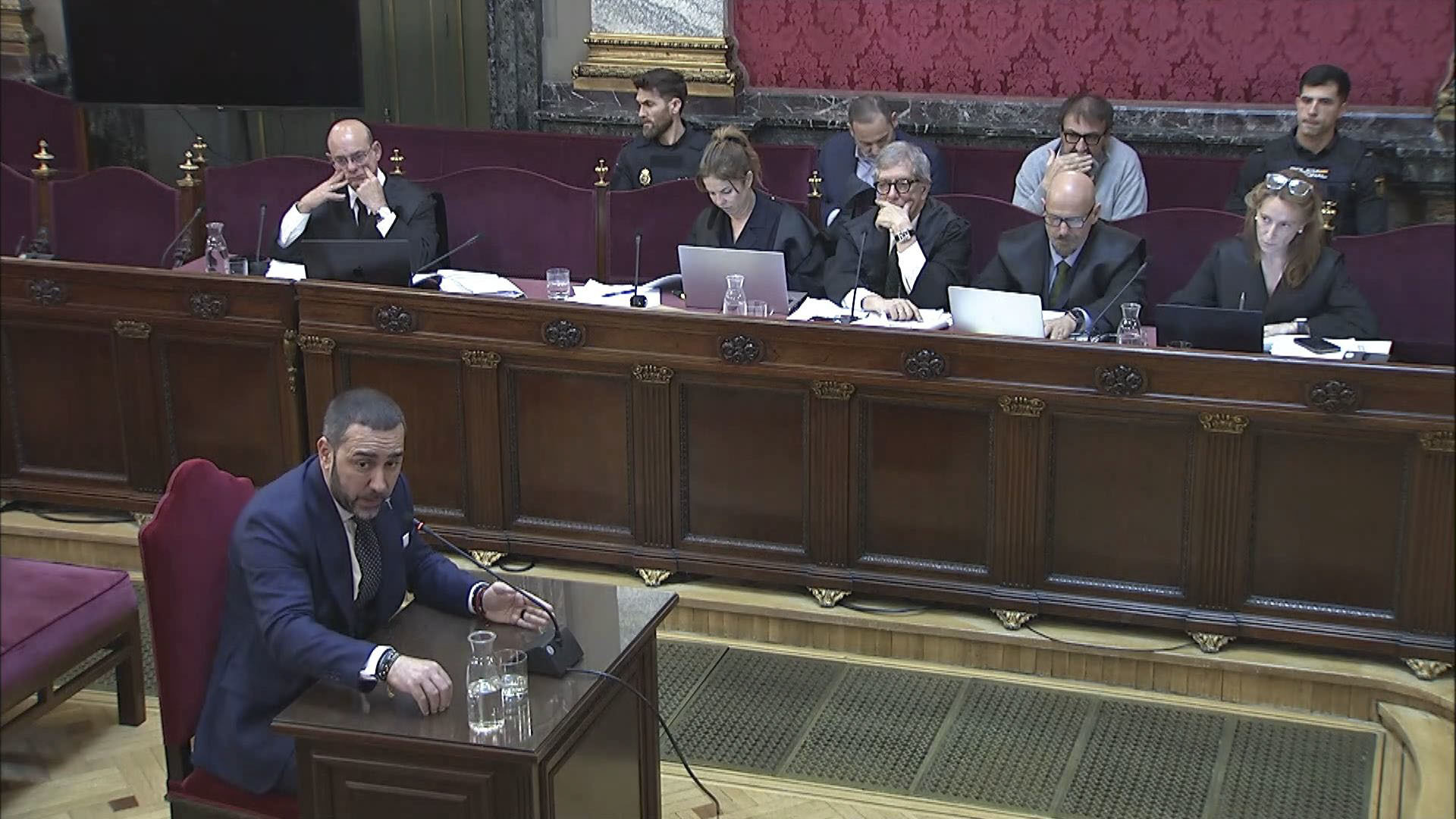 El empresario Víctor de Aldama durante su declaración ante el Tribunal Supremo.