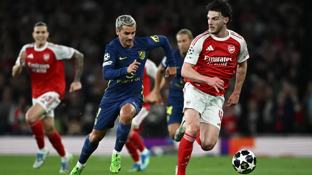 Griezmann, durante el partido contra el Arsenal.