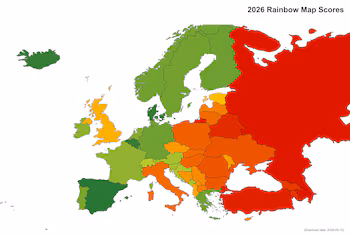 Mapa Arcoíris de 2026. (ILGA-Europa)