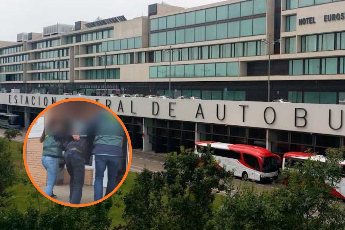 Una pareja detenida en la estación de autobuses de Zaragoza al intentar huir al extranjero tras un homicidio en La Almunia. (Guardia Civil)