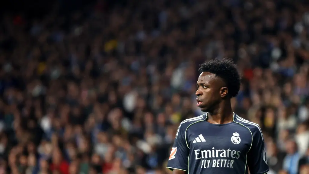 Vinicius, durante el partido ante el Espanyol.