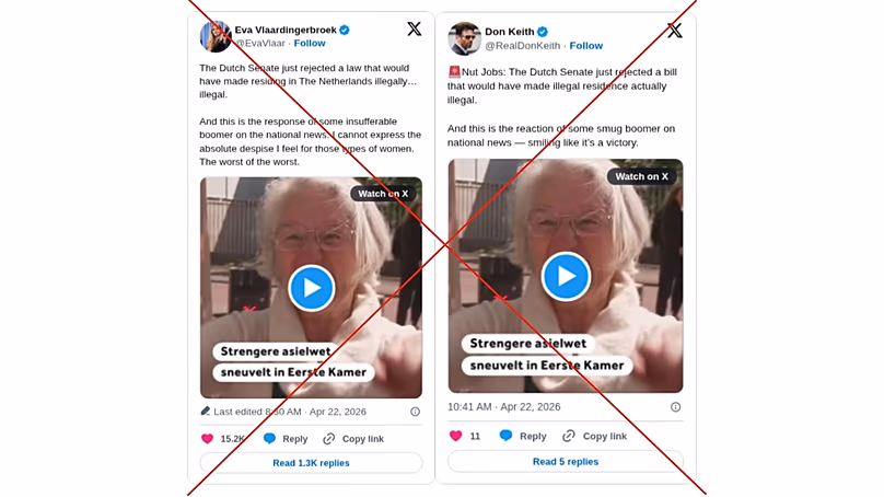 Algunos posts en X sugieren que Holanda votó en contra de declarar ilegales a los inmigrantes sin papeles.