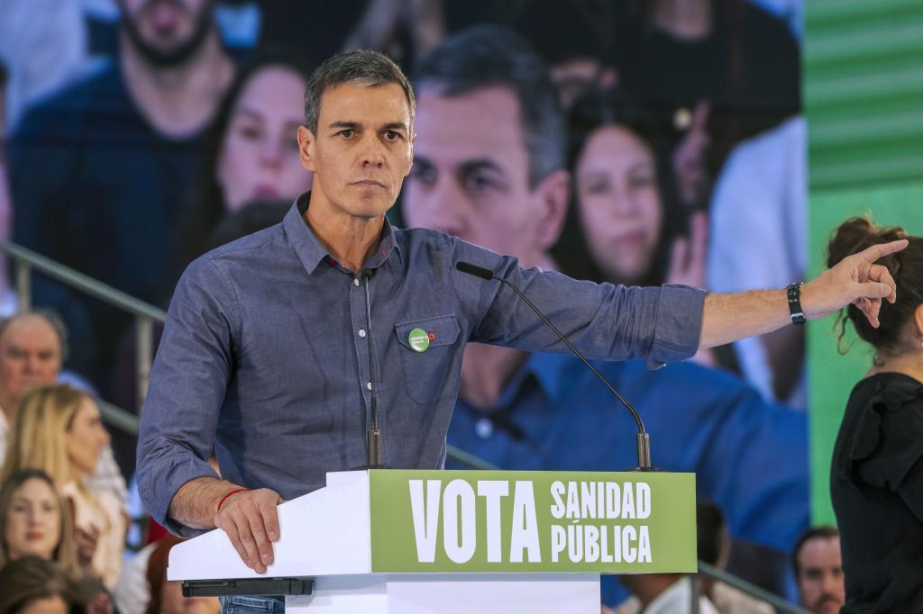 Pedro Sánchez, el miércoles, en un acto del PSOE en Pulianas (Granada) por las elecciones andaluzas.