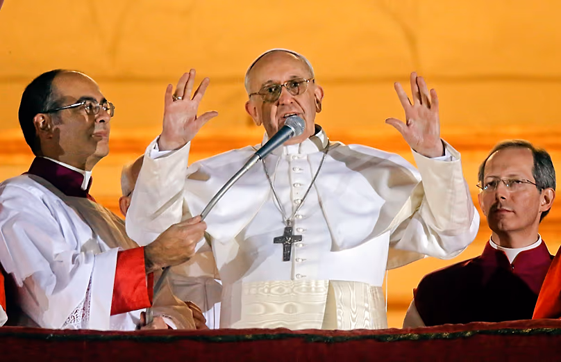 Pope Francis on the day of his election (13 March 2013)