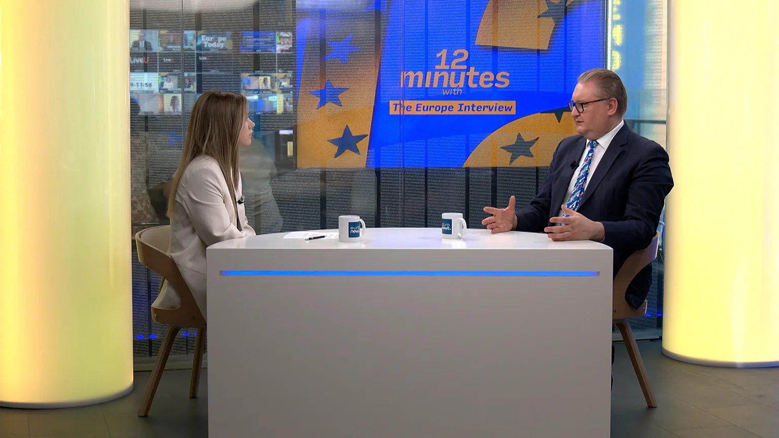 Taras Kachka, Deputy Prime Minister of Ukraine for European and Euro-Atlantic Integration at Euronews studio, 26 May, 2026