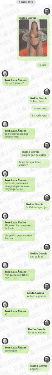 Conversación entre José Luis Ábalos y Koldo García