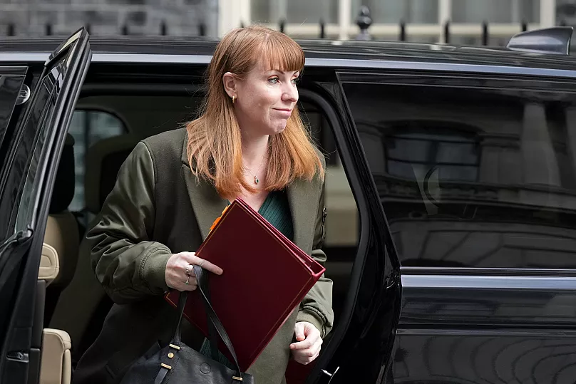 Angela Rayner, Britain's Deputy Prime Minister, arrives for a cabinet meeting in Downing Street, 26 March, 2025