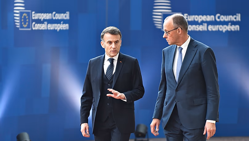 Emmanuel Macron and Friedrich Merz.