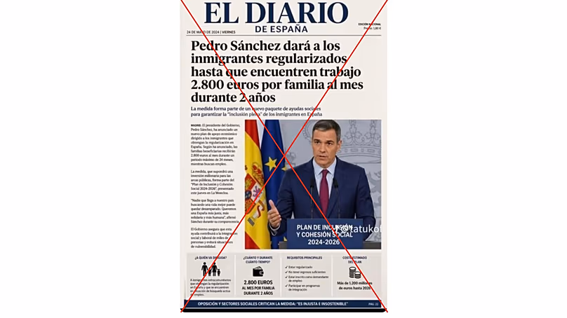 This fake front page is going viral among Spanish-language social media users