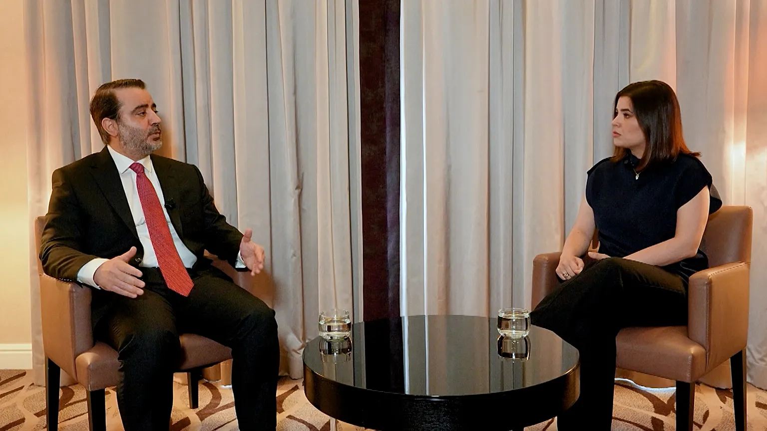 Asaad al-Shaibani, Syrian Foreign Affairs Minister &amp; Maria Tadeo, Euronews