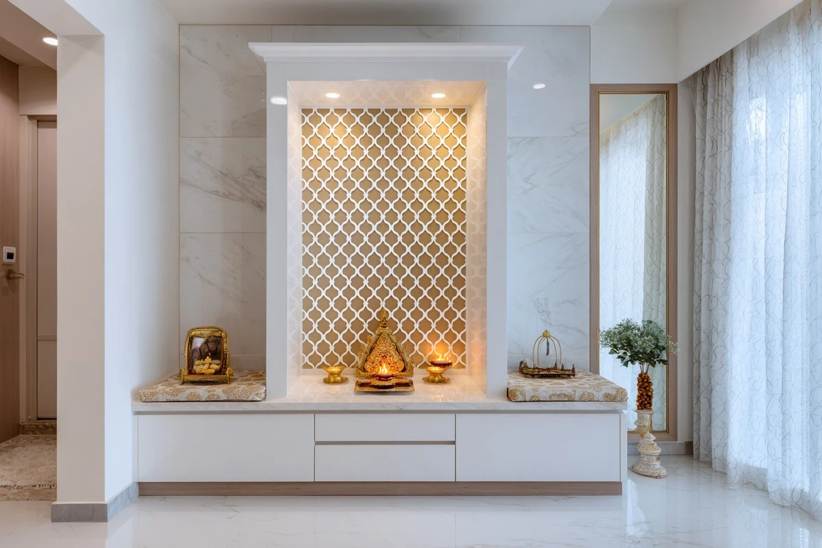 Adiós al estrés: cómo crear una Sala de Puja con decoración de interiores de 2026 - image 1