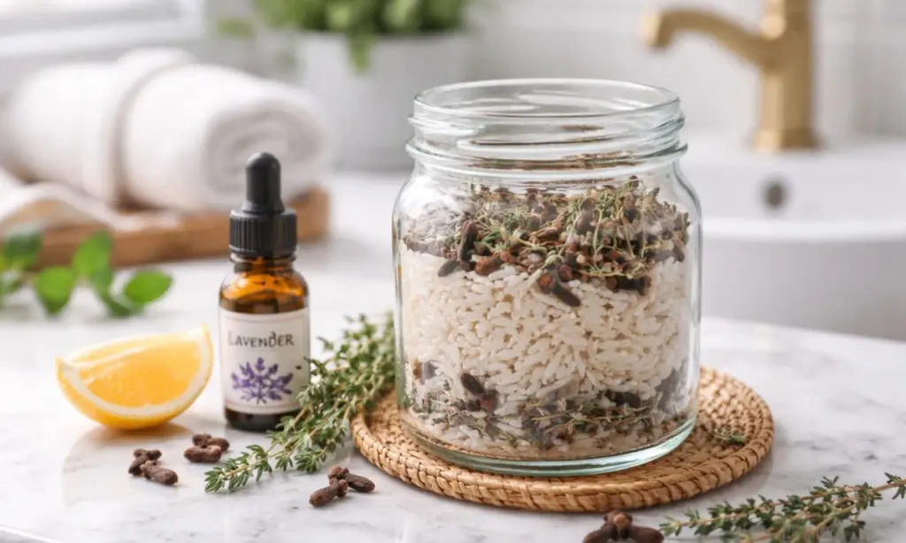 Adiós a los olores en el baño: el truco del Arroz con Perfume casero
