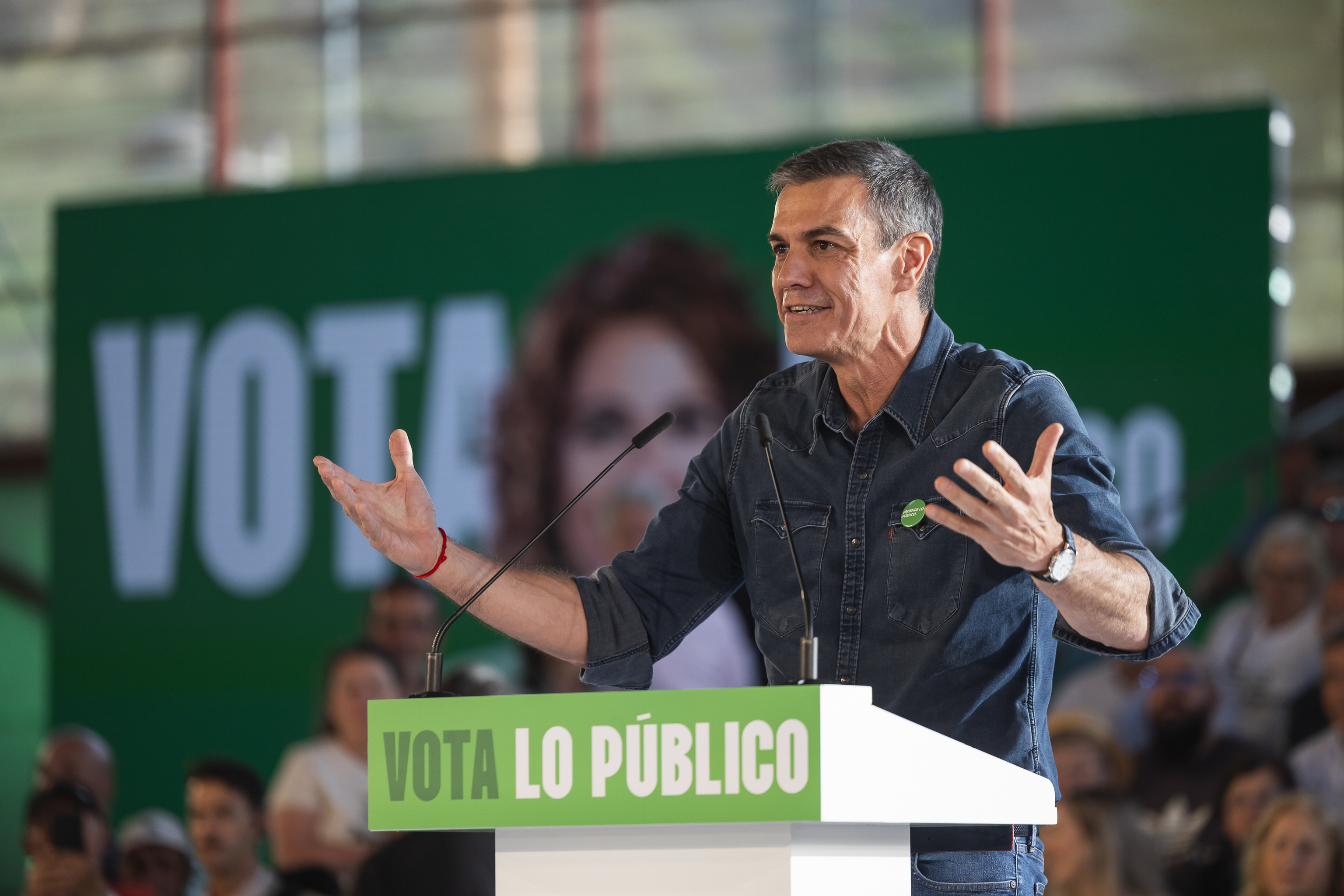 Pedro Sánchez durante un discurso.