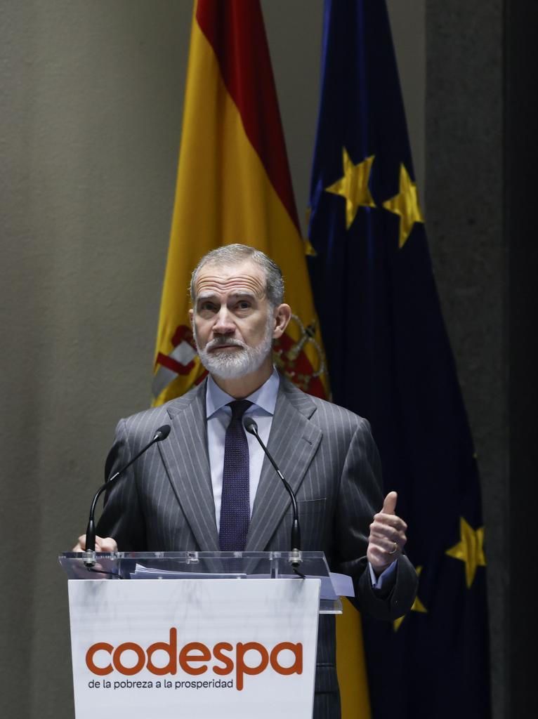 Felipe VI, el miércoles, en un acto en Madrid.