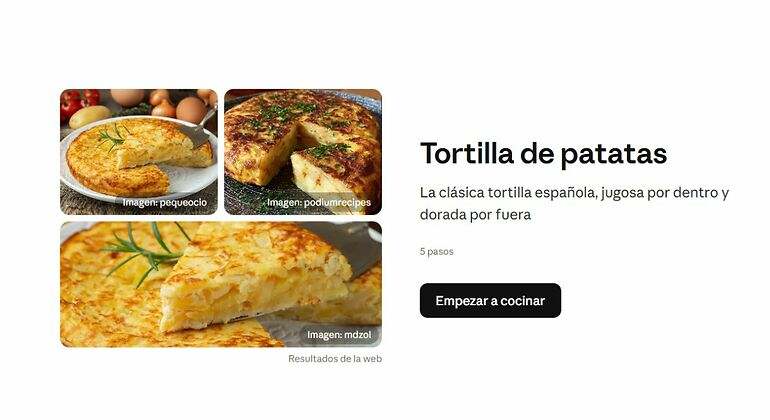 Claude, modo cocina