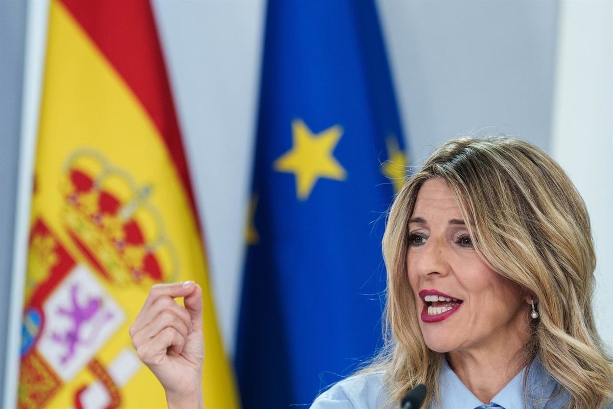 La vicepresidenta segunda y ministra de Trabajo y Economía Social, Yolanda Díaz. (Matias Chiofalo/Europa Press)
