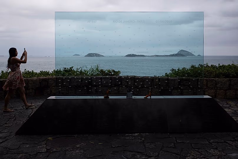 A memorial honouring the passengers who died in the Air France crash in Rio de Janeiro, 21 May, 2026