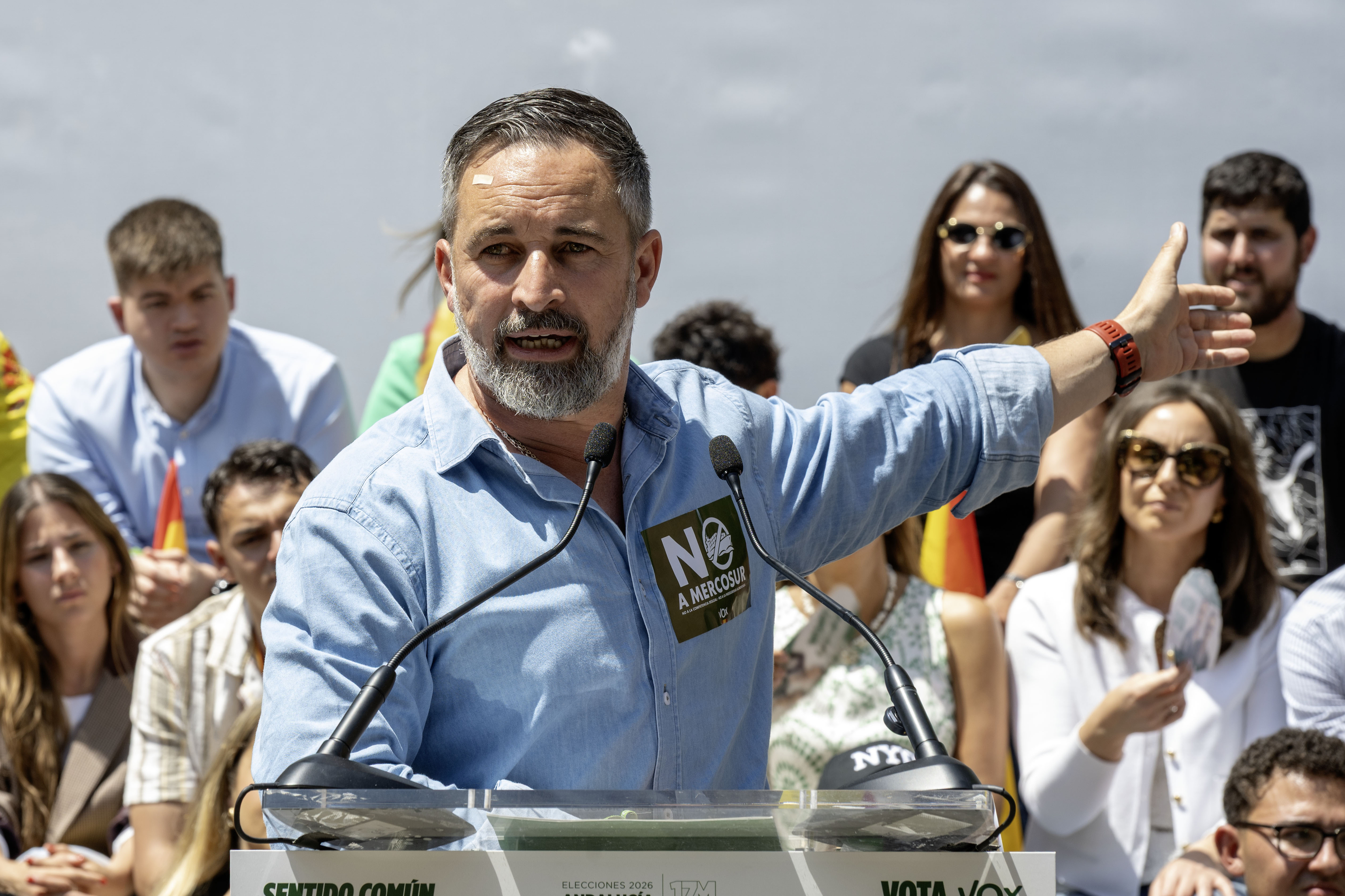 Santiago Abascal en el arranque de campaña en Jaén el pasado 1 de mayo.