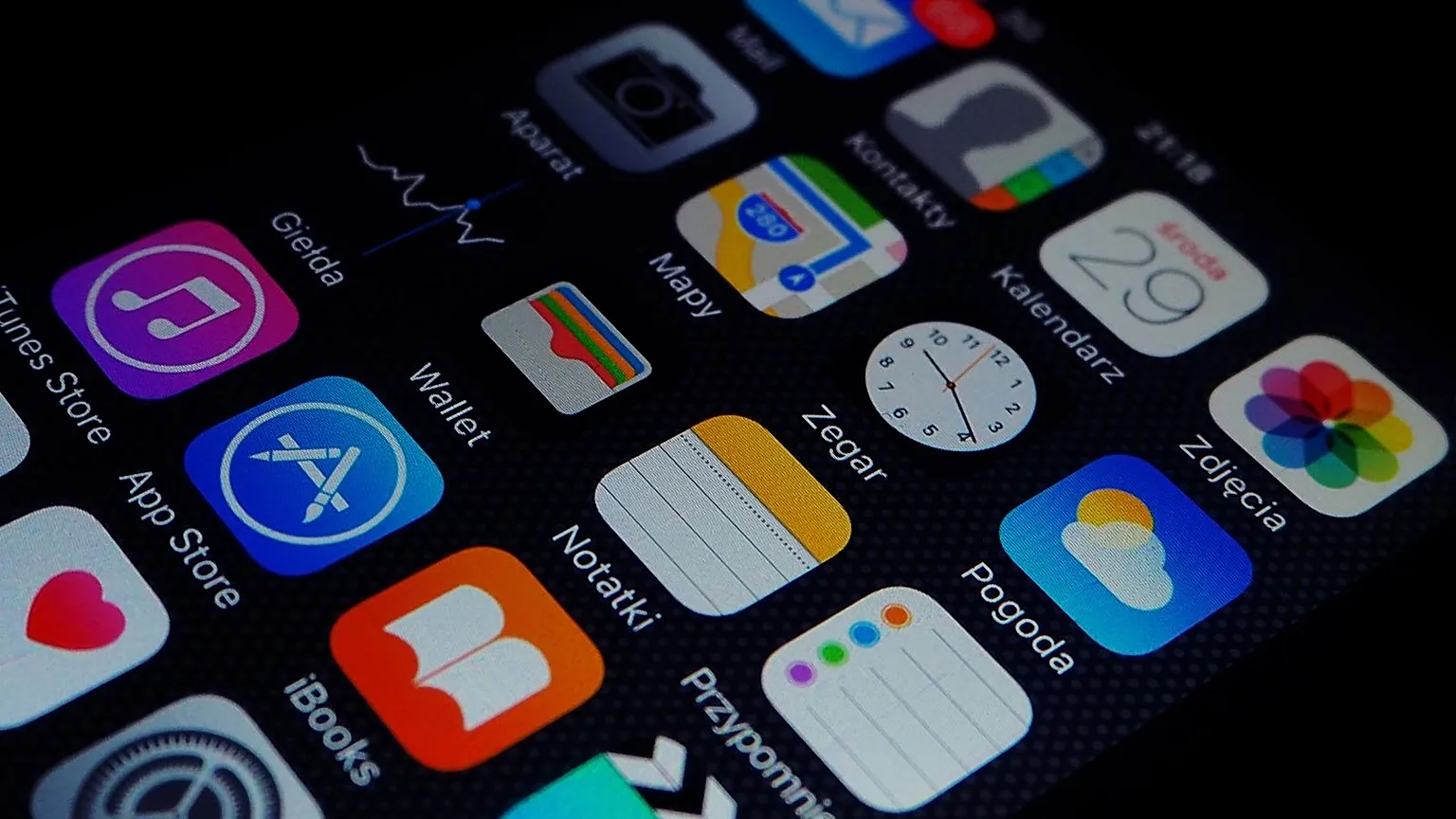 A phone's home screen