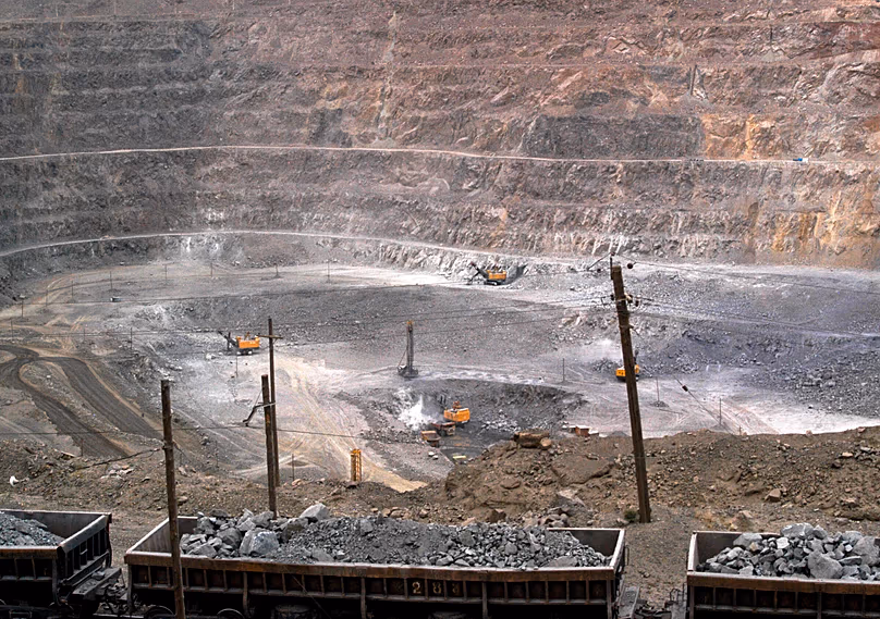 Workers use machinery to dig at a rare earth mine in Baiyunebo mining district of Baotou in north China's Inner Mongolia Autonomous Region. (AP Photo, File)
