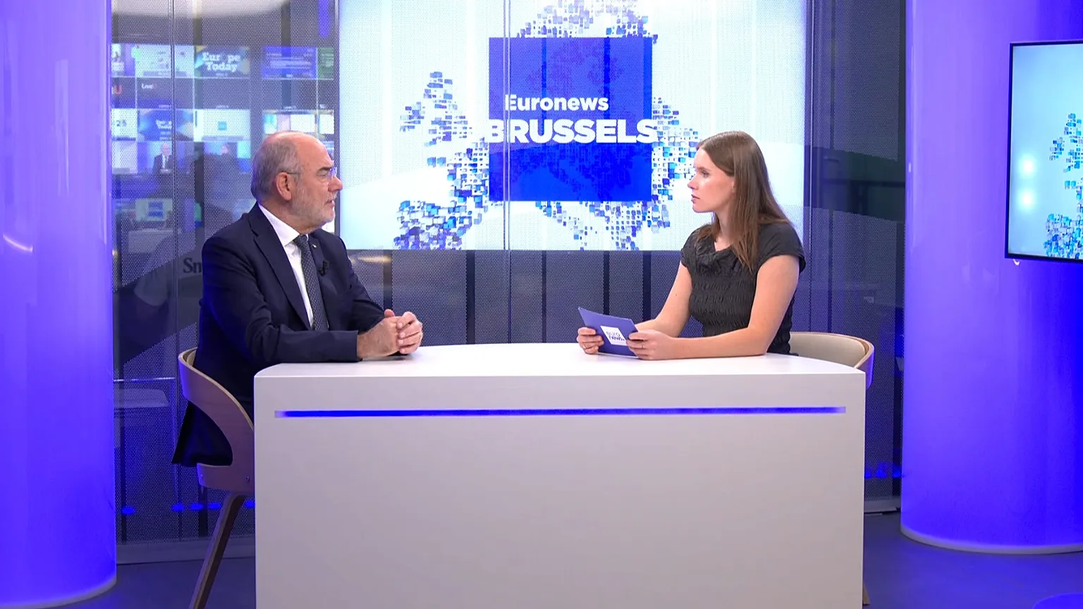Jaume Duch during a Euronews interview