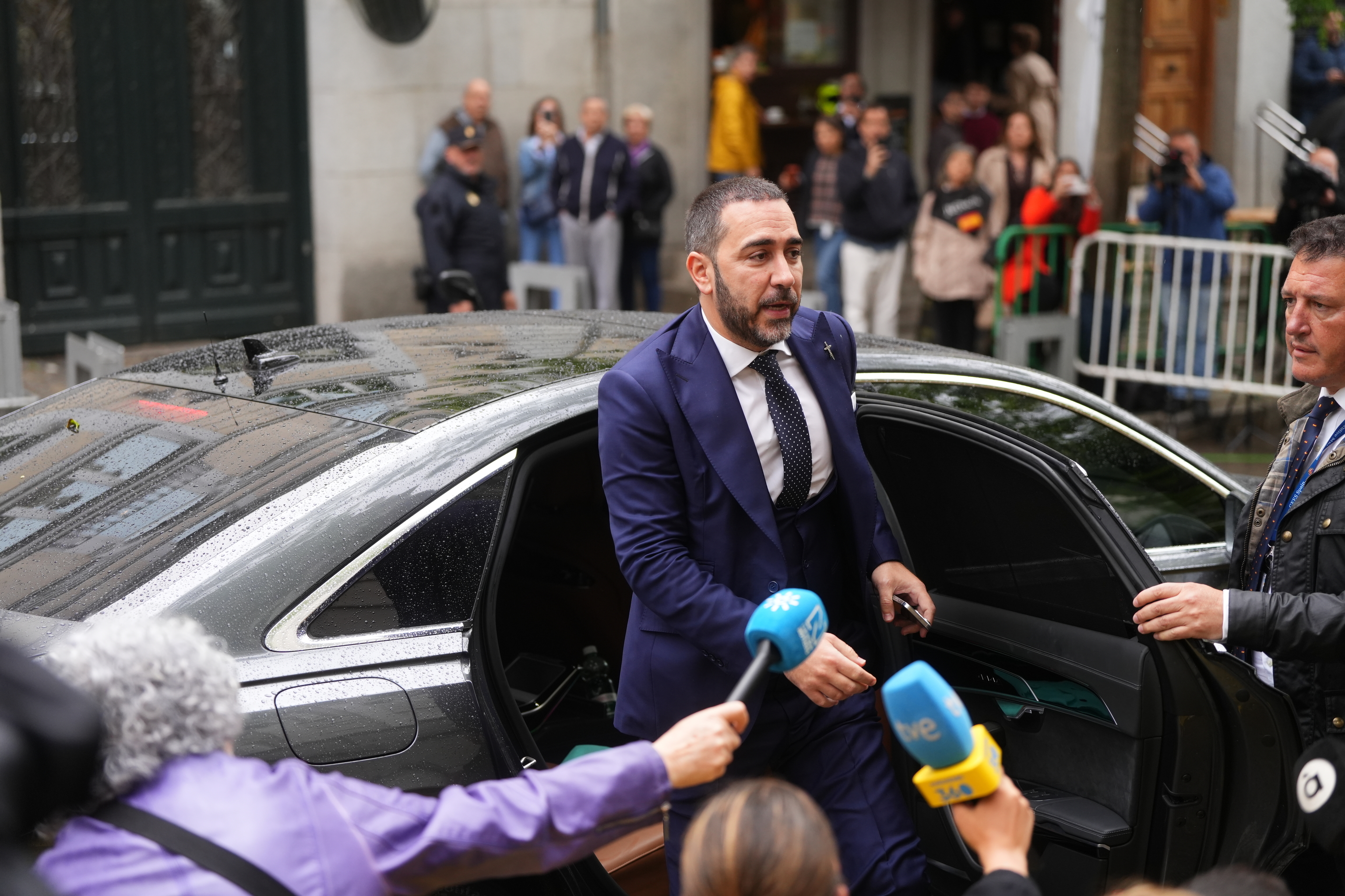 Víctor de Aldama, a su llegada al Supremo.