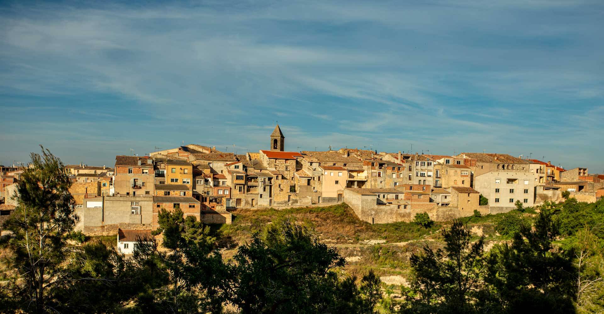 Foto: Vista panorámica de este municipio de la Terra Alta, situado junto al río Ebro y en la frontera natural entre Cataluña y Aragón. (Marcats pel 38)