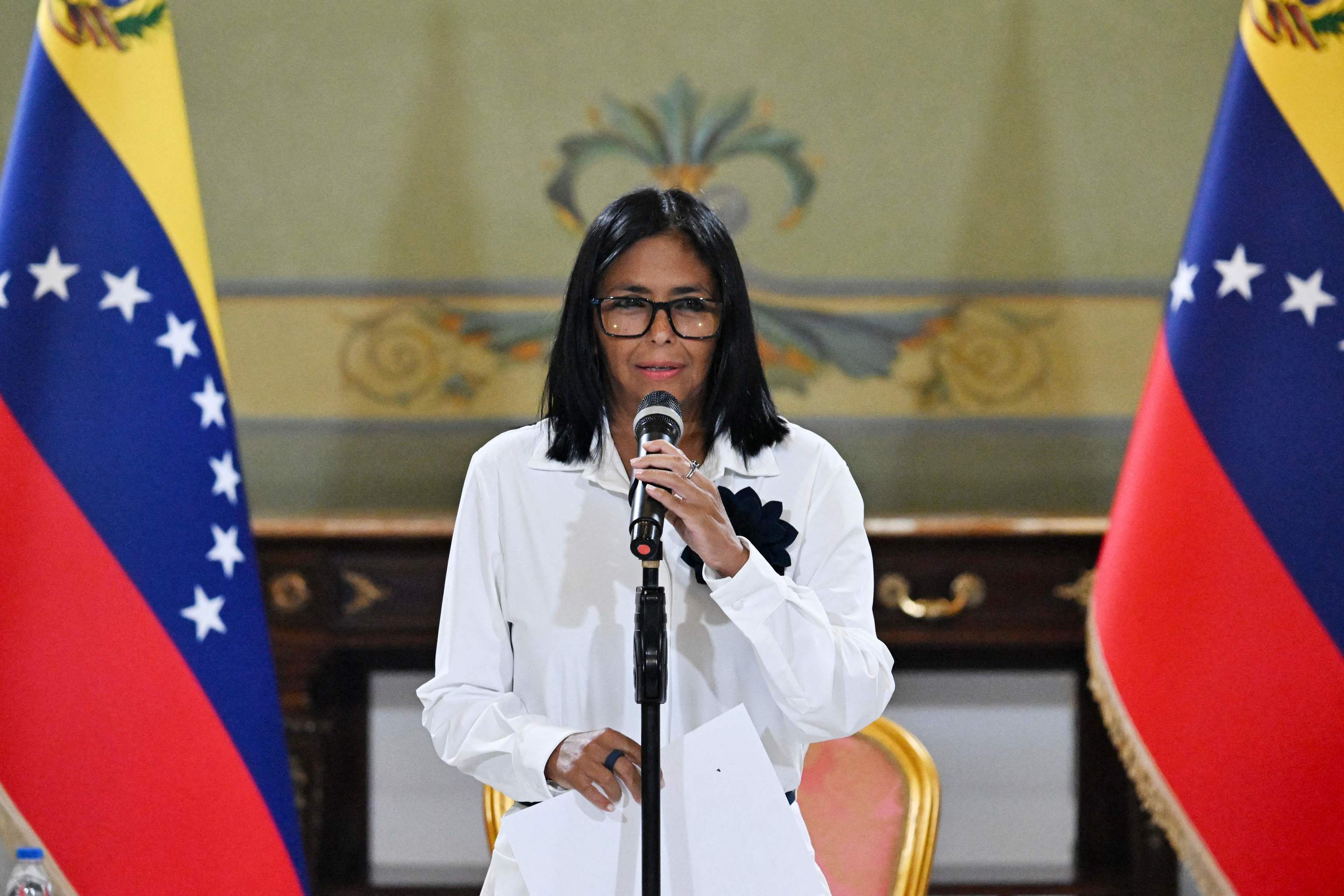 La presidenta encargada de Venezuela, Delcy Rodríguez.