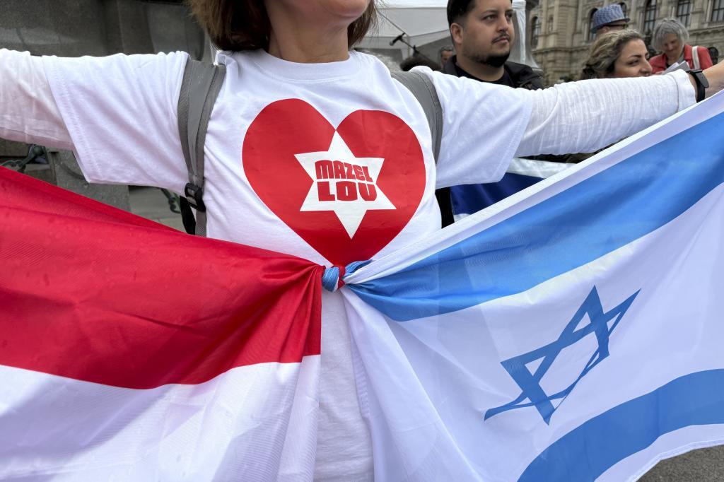 Una fan apoya la participación de Israel en Eurovisión.