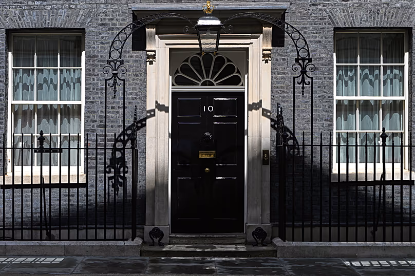 The door of 10 Downing Street in London, 14 May, 2026