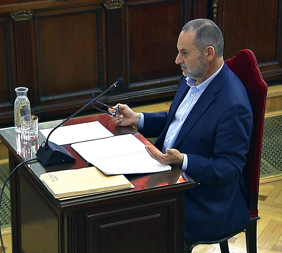 El ex ministro de Transportes, José Luis Ábalos, durante el turno de última palabra.