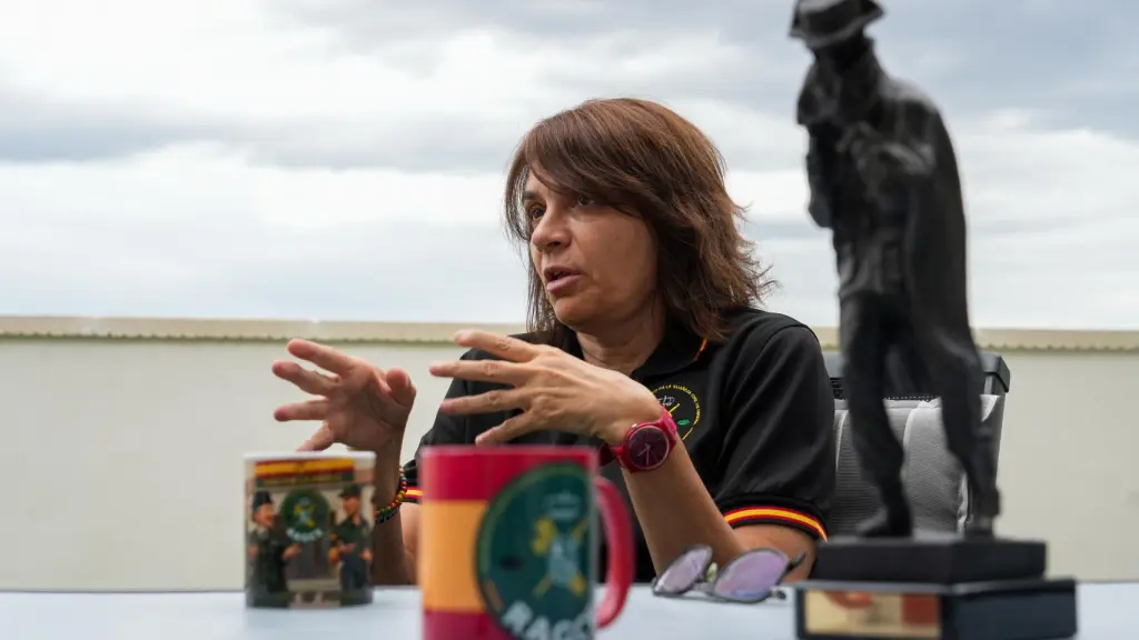 Lucía Llano, durante la entrevista.