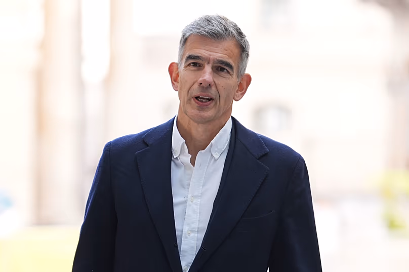 Matt Brittin, the new BBC director-general, arrives for his first day of work at BBC Broadcasting House in London, 18 May, 2026