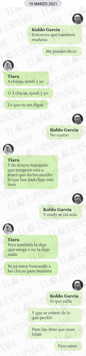 Conversación entre Tiara y Koldo García