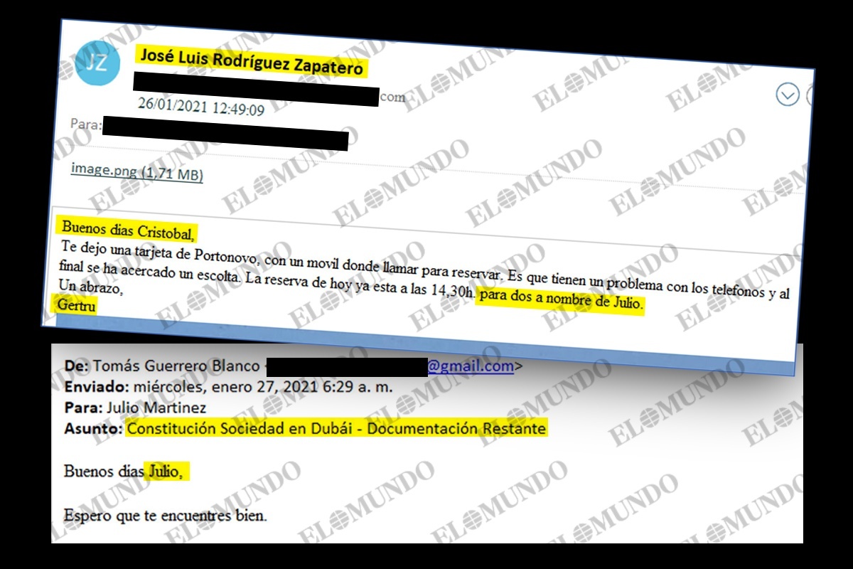 Un correo desde la cuenta de Zapatero puso en marcha la 'operación Dubái' para que el "pago no fuera en España"