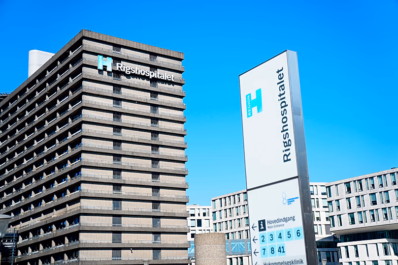 A view of the exterior of Rigshospitalet on Blegdamsvej in Copenhagen, 19 September, 2024
