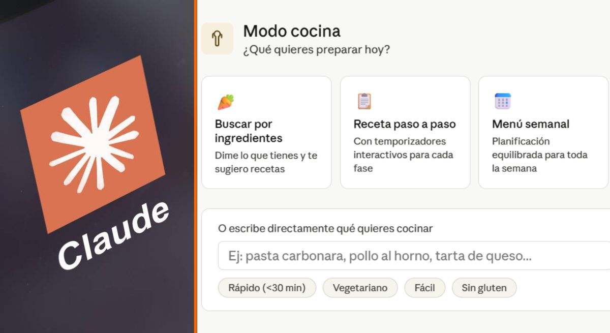 Modo cocina de Claude