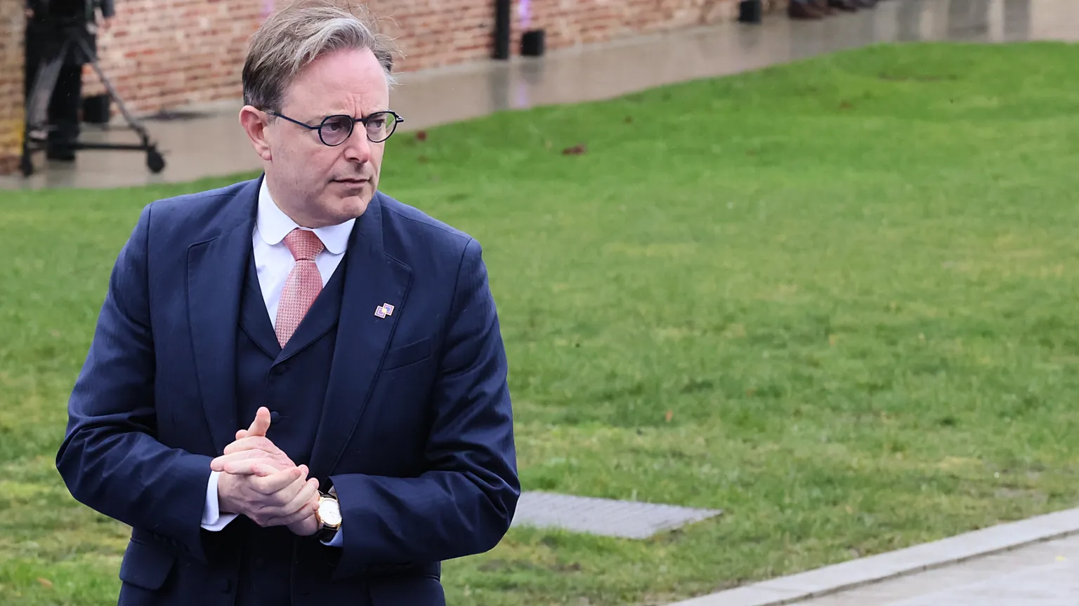 Belgium's Prime Minister Bart De Wever arrives for the EU summit at Alden Biesen Castle in Bilzen-Hoeselt, Belgium, Thursday, Feb. 12, 2026. 